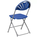 Chaise pliante en plastique avec dossier éventail pour mariage, fête, maison, bureau, lot de 2