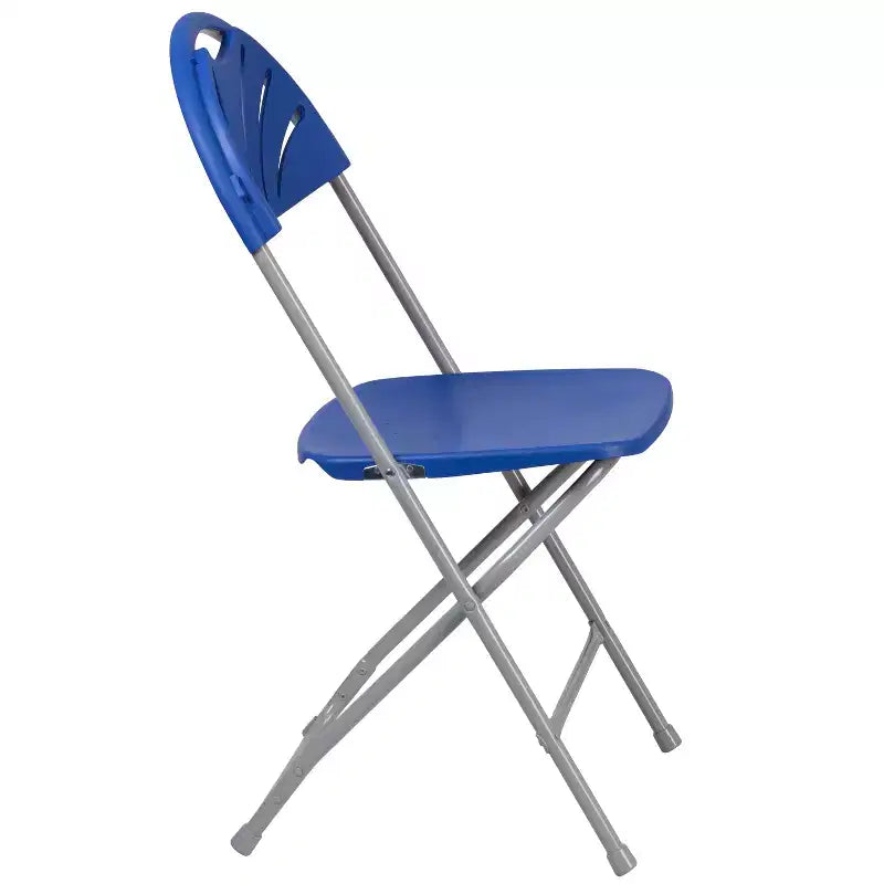 Chaise pliante en plastique avec dossier éventail pour mariage, fête, maison, bureau, lot de 2