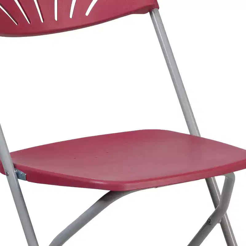 Chaise pliante en plastique avec dossier éventail pour mariage, fête, maison, bureau, lot de 2