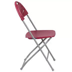 Chaise pliante en plastique avec dossier éventail pour mariage, fête, maison, bureau, lot de 2
