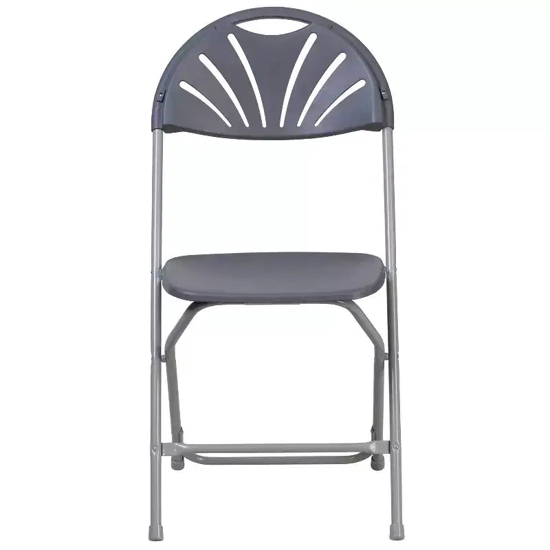 Chaise pliante en plastique avec dossier éventail pour mariage, fête, maison, bureau, lot de 2