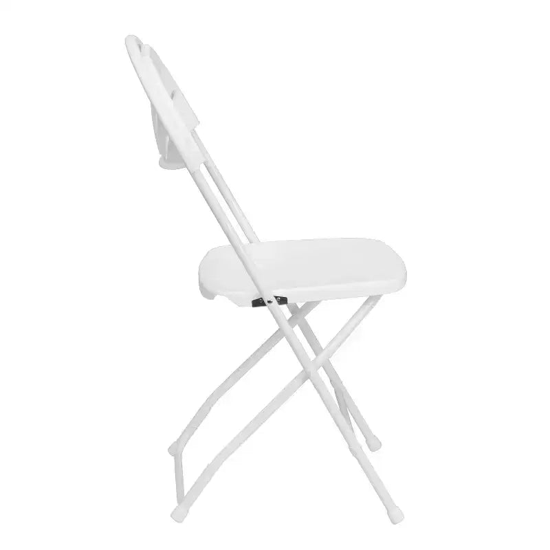 Chaise pliante en plastique avec dossier éventail pour mariage, fête, maison, bureau, lot de 2