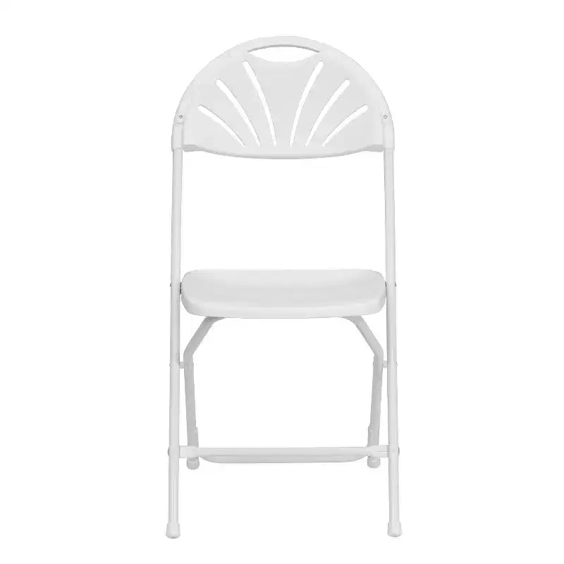 Chaise pliante en plastique avec dossier éventail pour mariage, fête, maison, bureau, lot de 2