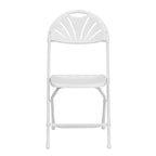 Chaise pliante en plastique avec dossier éventail pour mariage, fête, maison, bureau, lot de 2