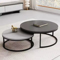 Luck Live Modern gray nested round coffee table
